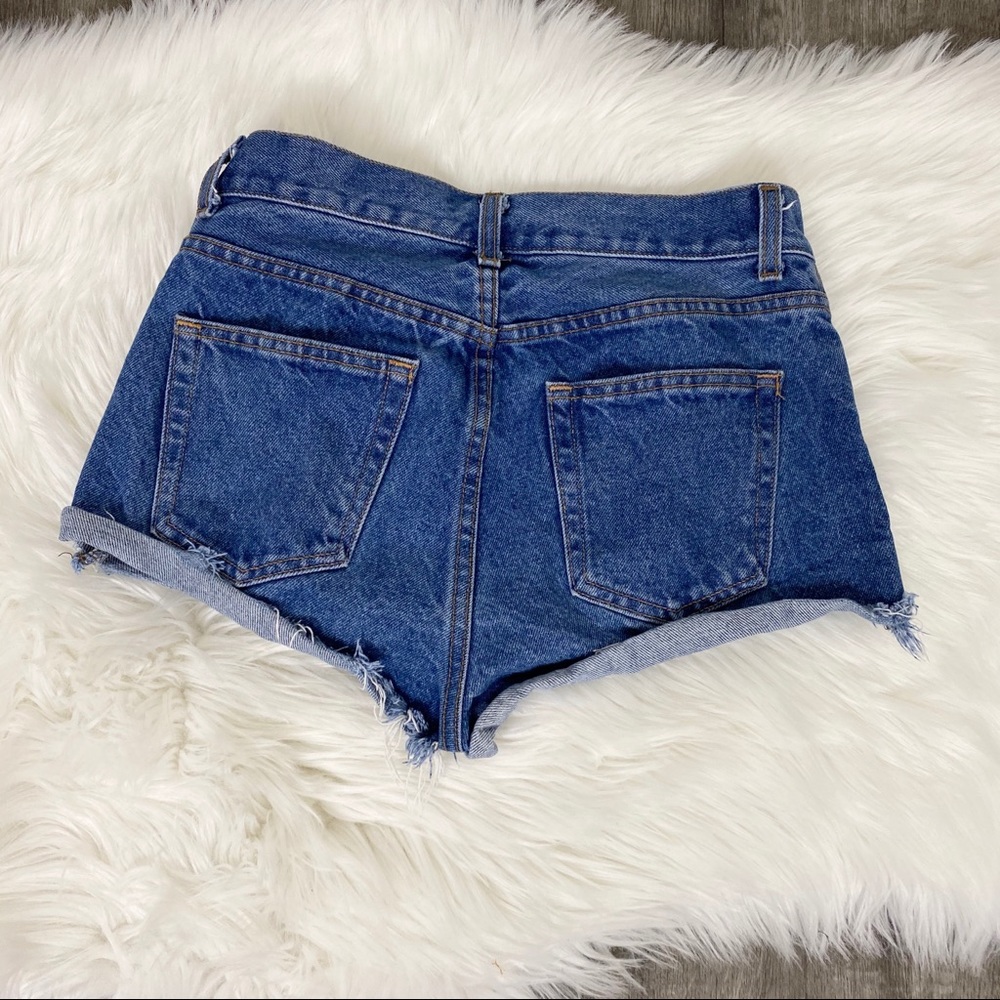 🔹sold🔹John Galt Button Fly Denim Cutoff Shorts - Picture 2 of 8